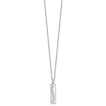White Ice Sterling Silver Rhodium-plated 18 Inch Diamond Necklace with 2 Inch Extender — alternate view