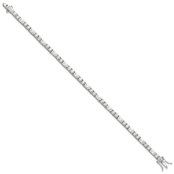 Sterling Silver Rhodium-plated CZ Tennis Bracelet — alternate view
