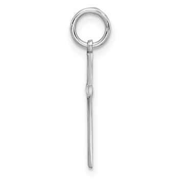 Sterling Silver Rhodium-plated Laser Cut Cross Charm — alternate view