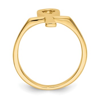 14k Polished Ankh Egyptian Cross Ring — alternate view