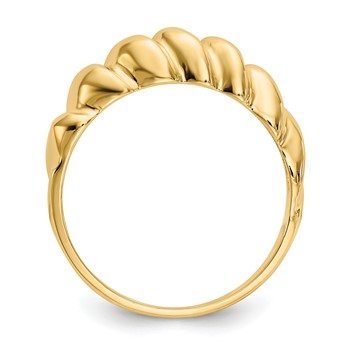 14k Polished Twisted Dome Ring — alternate view