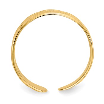 14k Flower  and Butterfly Toe Ring — alternate view