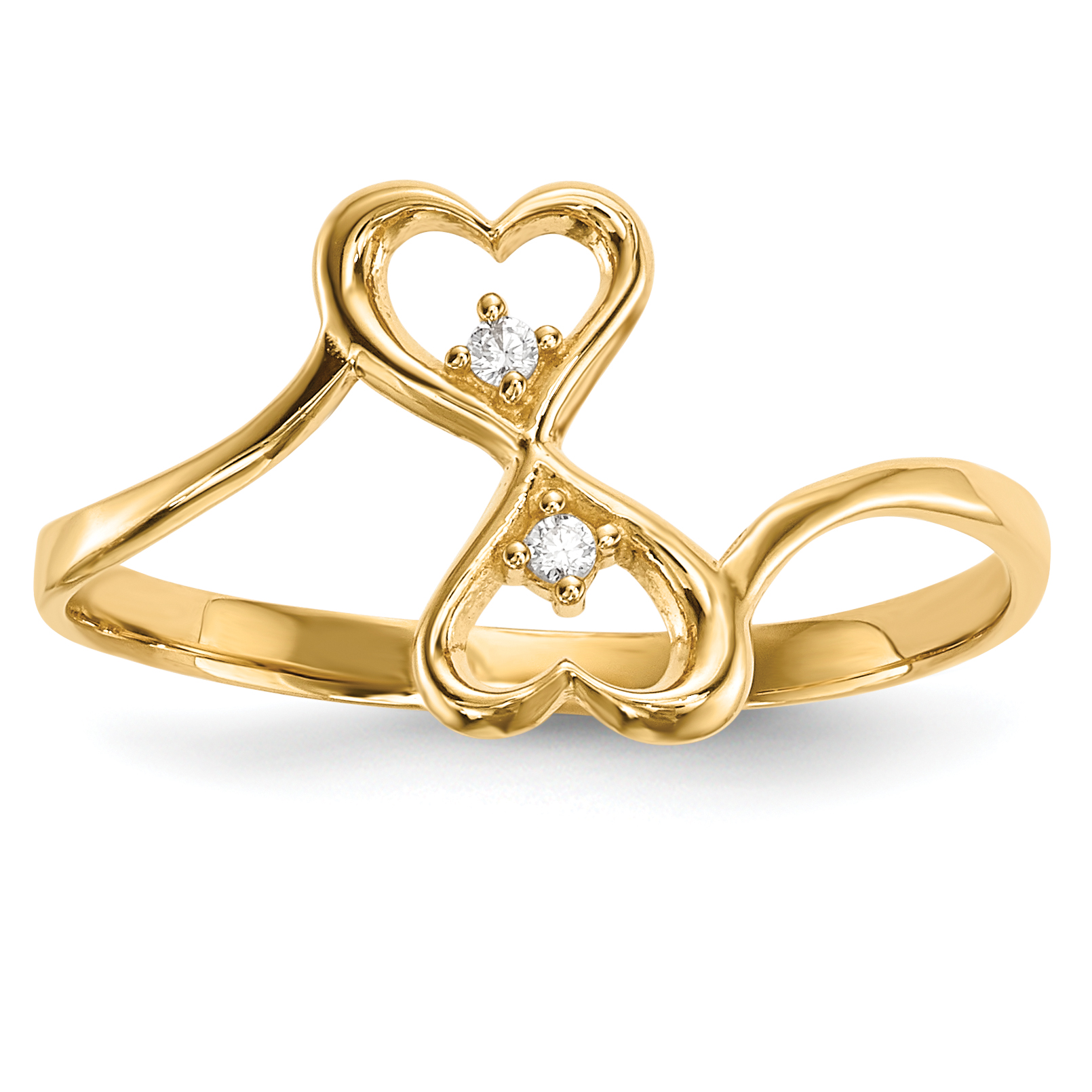 925 Sterling Silver dual heart shape ring for Women – BIBELOT