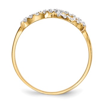 14k CZ Infinity Symbol Ring — alternate view
