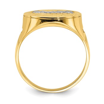 IB Goodman 14K and White Rhodium The Last Supper Mens Ring — alternate view