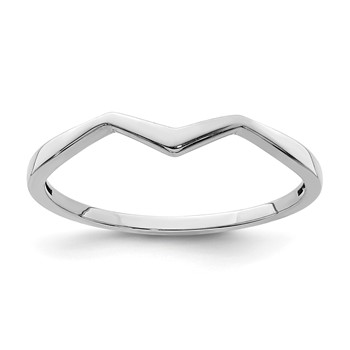 14K White Gold Zig Zag Ring