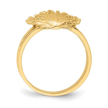 14K Lions Paw Shell Ring — alternate view