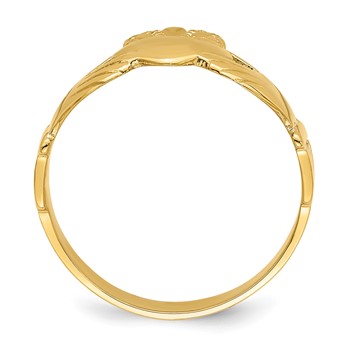 14k Mens Polished Size 9 Claddagh Ring — alternate view