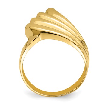 14K Polished Fish Tail Ring — alternate view