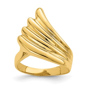 14K Polished Fish Tail Ring