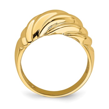 14k Polished Shrimp Fashion Ring — alternate view