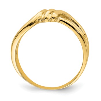14k Polished Ribbed Twist Ring — alternate view