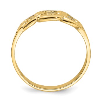 14K Polished Chain Link Ring — alternate view