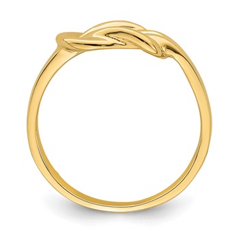14k Polished Freeform Love Knot Ring — alternate view
