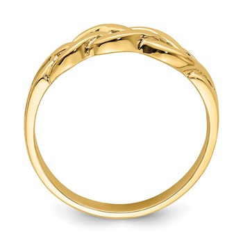 14k Polished Braided Ring — alternate view
