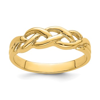 14k Polished Braided Ring