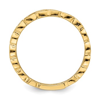 14k Polished Hearts Band — alternate view