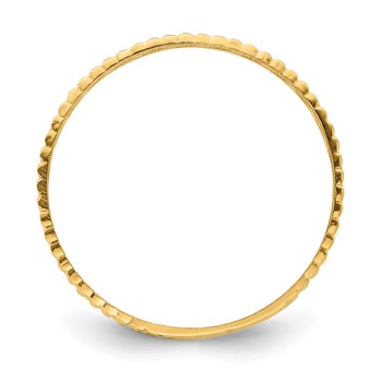 14k Leaf Engraved Thumb Ring (size 9) — alternate view