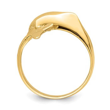 14k Polished Dolphin Bypass Ring — alternate view