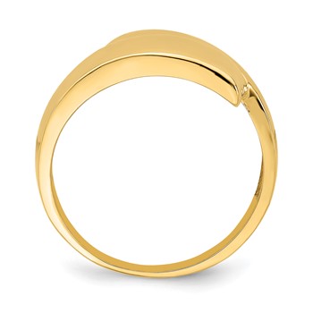 14K Polished Bypass Ring — alternate view