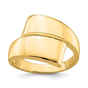 14K Polished Bypass Ring