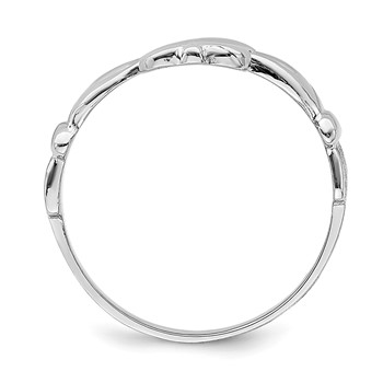 14k White Gold Claddagh Ring — alternate view