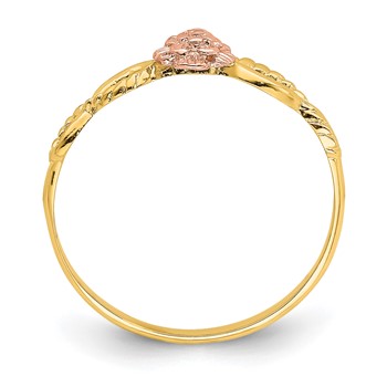 14k Two-Tone Flower Ring — alternate view