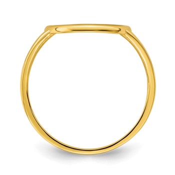 14k Polished Tree of Life in Circle Ring — alternate view