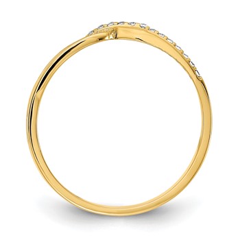 14K Polished Fancy CZ Ring — alternate view