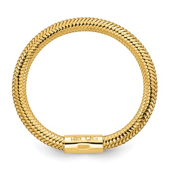 14k Polished Mesh Stretch Ring — alternate view