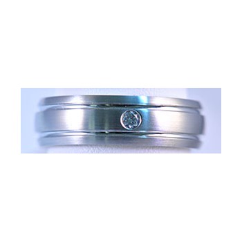 1- .05 RD DIAS, COLBALT MEN'S RING - Dia:F60