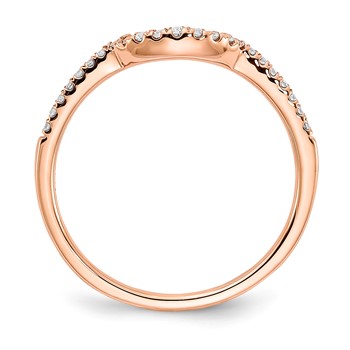 14k Rose Gold Diamond Wedding Band — alternate view