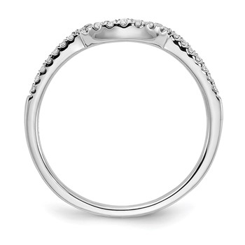 14k White Gold Diamond Wedding Band — alternate view