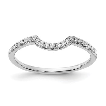 14k White Gold Diamond Wedding Band