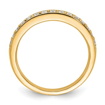 14ky Polished Diamond Wedding Band — alternate view