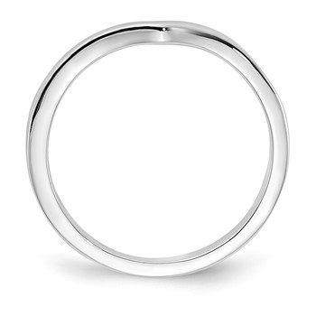 14k White Gold Two Hearts Ring — alternate view