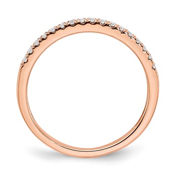 14k Rose Gold Diamond Wedding Band — alternate view