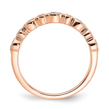 14k Rose Gold Diamond Band — alternate view