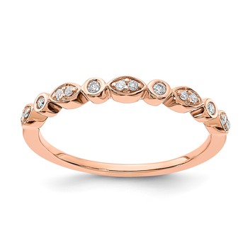 14k Rose Gold Diamond Band
