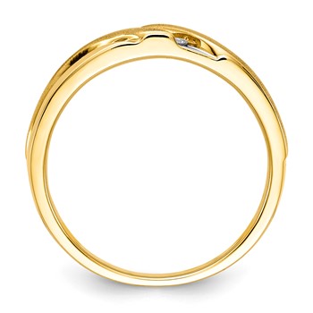 10ky Polished & Satin Men's Band Mounting — alternate view