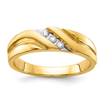 10ky Polished & Satin Men's Band Mounting