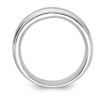 Satin E/W, Men's diamond wedding band - Dia: E — alternate view