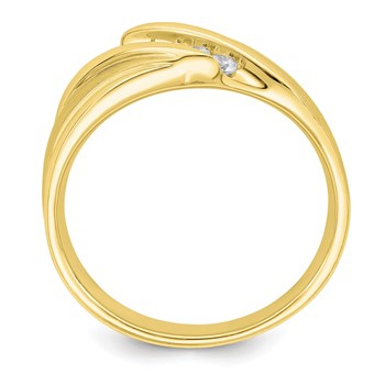 10ky Mens Diamond Band — alternate view