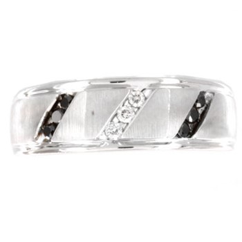 10kw Blk & Wht Diamond Band