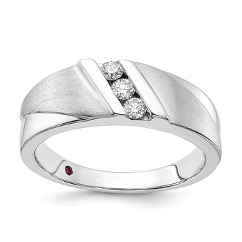 14k White Gold Lovestory Ruby & Diamond Ring