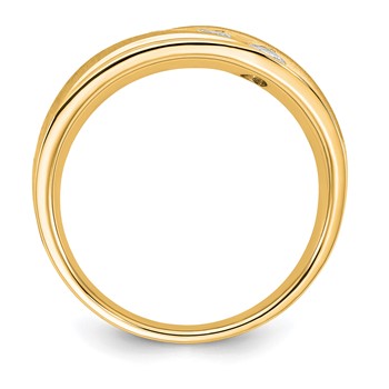 10ky Mens Diamond Band — alternate view
