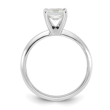Sterling Silver Rhodium-plated 5.5mm Princess Cut Diamonore CZ Ring — alternate view