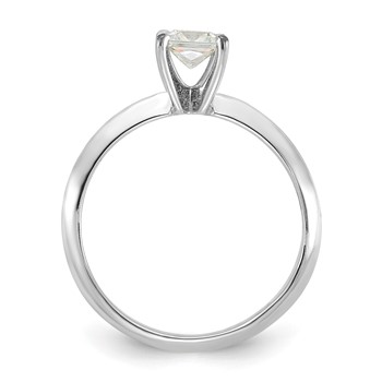 Sterling Silver Rhodium-plated 4.75mm Princess Cut Diamonore CZ Ring — alternate view