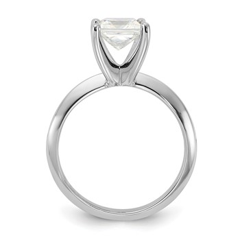 Sterling Silver Rhodium-plated 6.5mm Princess Cut Diamonore CZ Ring — alternate view