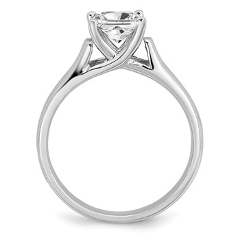 Sterling Silver Rhodium-plated Diamonore 4.5mm Princess Cut Ring — alternate view